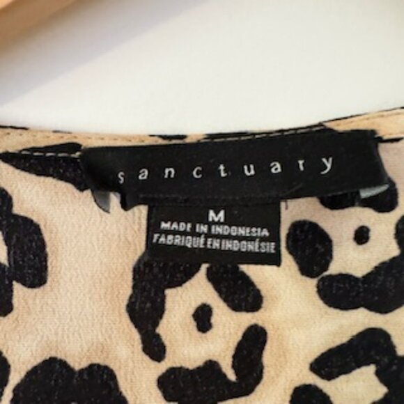 Sanctuary Mini Wrap Dress Aniimal Print M - Picture 4 of 4